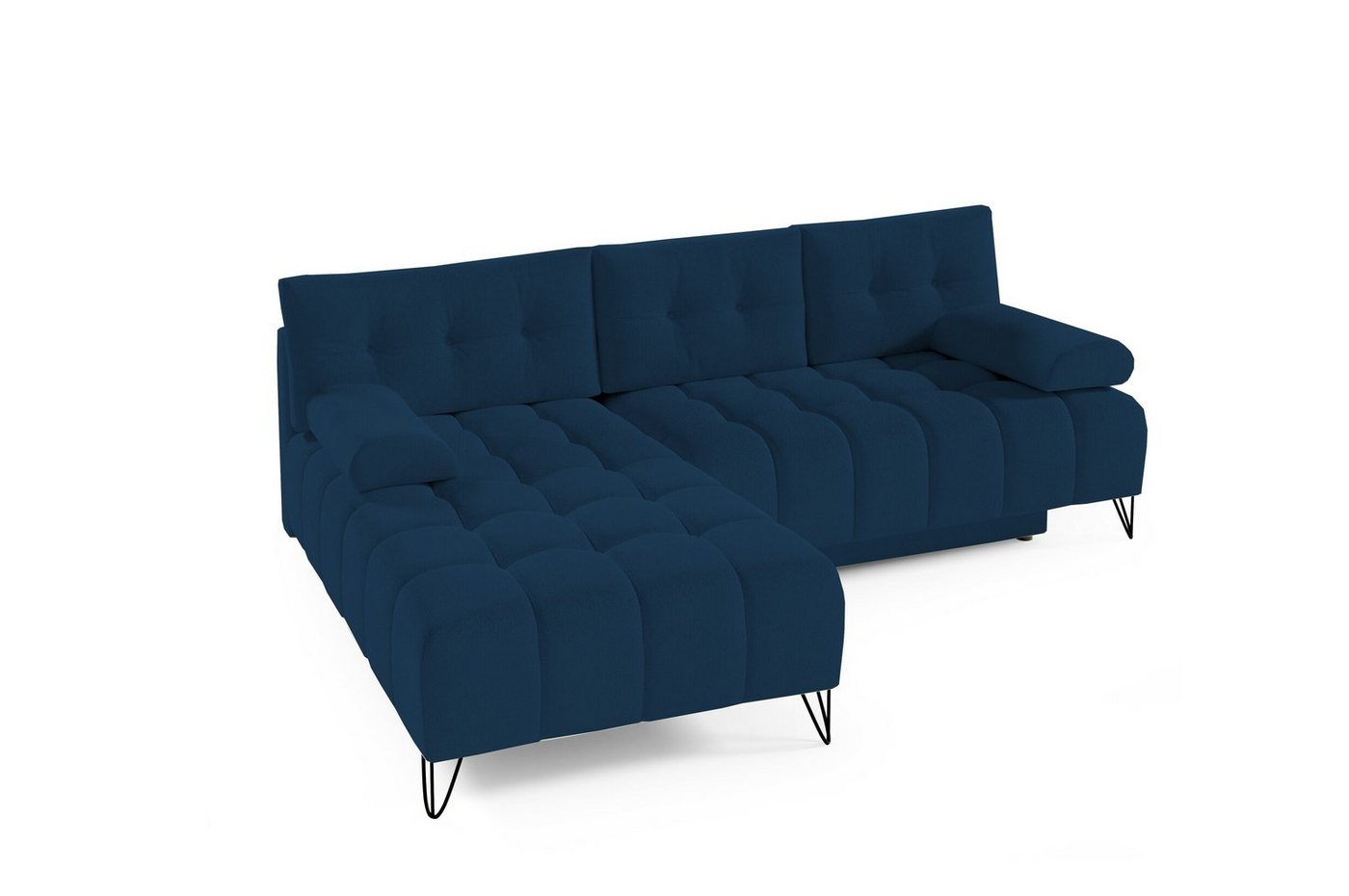 MOEBLO Ecksofa BRODY, Elegante Ecke Couch Schlafsofa Wohnlandschaft Loungesofa Bettzeugablage L-förmiges Wohnzimmergarnitur Sofagarnitu - (BxHxT): 245x94x176 cm, mit Schlaffunktion und Bettkasten von MOEBLO