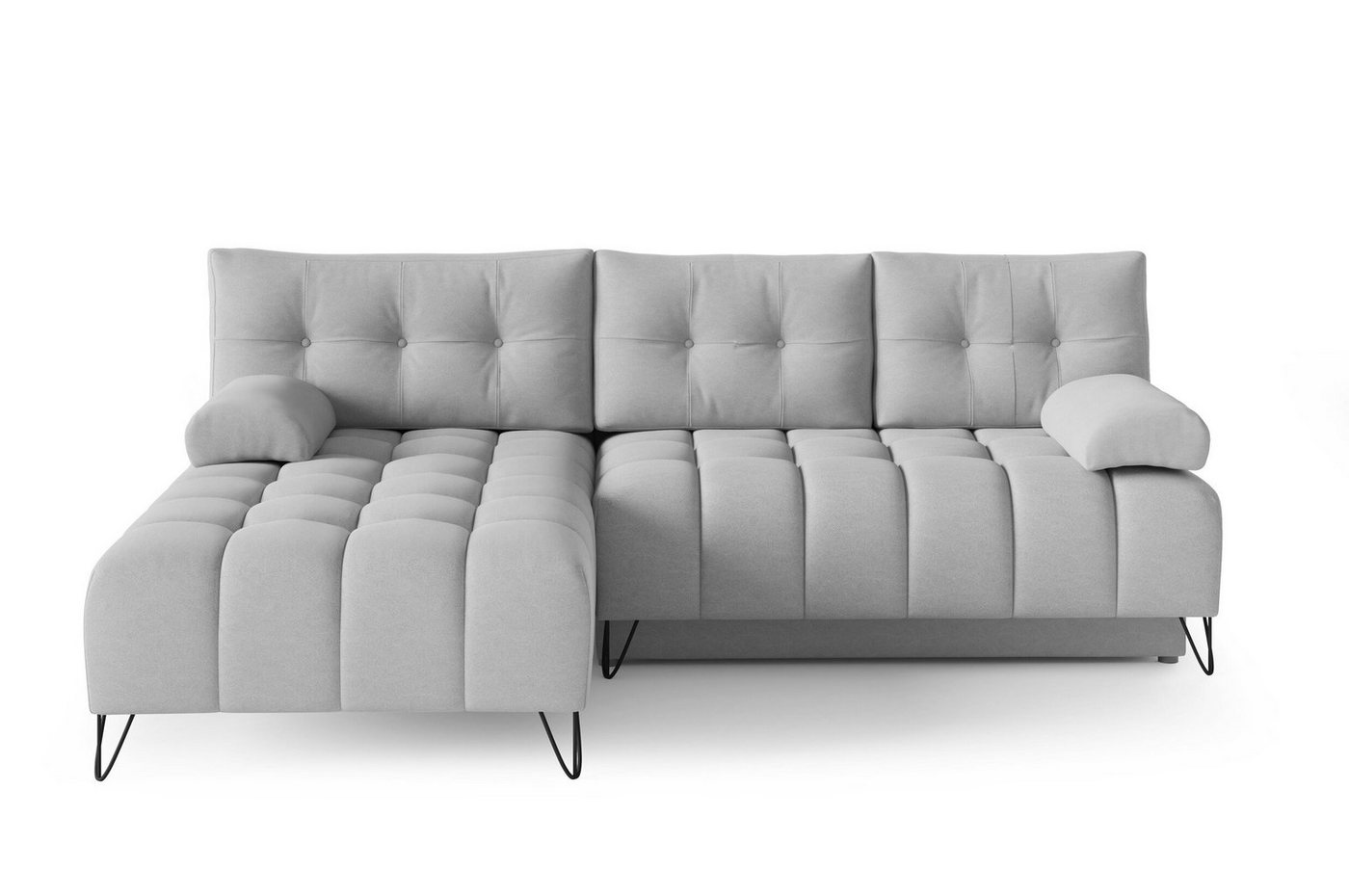 MOEBLO Ecksofa BRODY, Elegante Ecke Couch Schlafsofa Wohnlandschaft Loungesofa Bettzeugablage L-förmiges Wohnzimmergarnitur Sofagarnitu - (BxHxT): 245x94x176 cm, mit Schlaffunktion und Bettkasten von MOEBLO