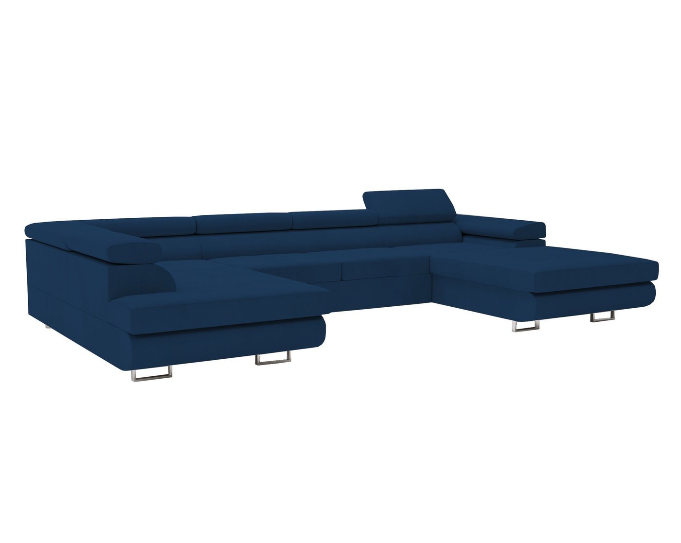 MOEBLO Ecksofa BUZZ U, mit Schlaffunktion, mit Bettkasten Funktionalität Polsterecke, Modulares Sofa Hochwertige Materialien, 4 verstellbare Kopfstützen, (BxHxT): 345x90x205 cm von MOEBLO