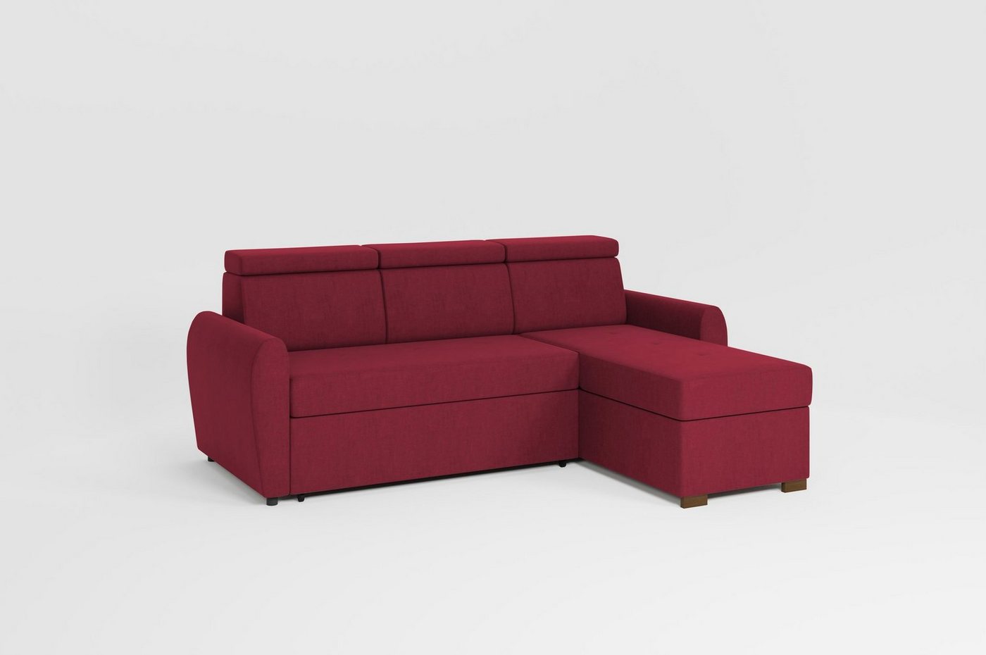 MOEBLO Ecksofa CANBERRA I, Couch für Wohnzimmer, Schlafsofa Sofagarnitur Sofa Eckcouch L-Form Wohnlandschaft, Verstellbaren Kopfstützen - (BxHxT): 220x87x164 cm, mit Schlaffunktion und Bettkasten von MOEBLO