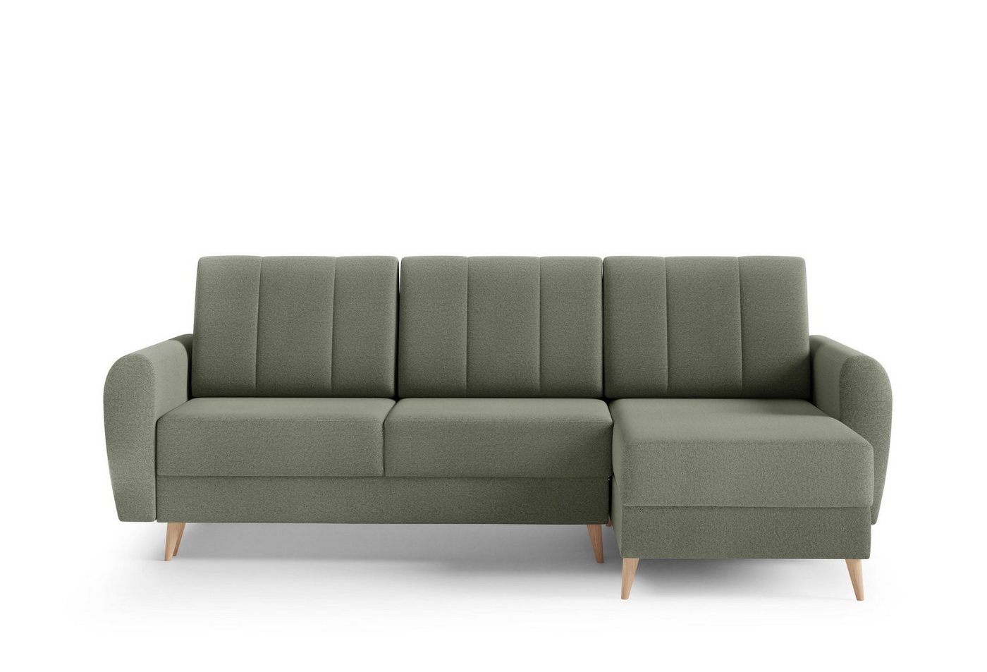 MOEBLO Ecksofa DEILA I, Couch für Wohnzimmer, Schlafsofa Sofagarnitur Sofa Eckcouch L-Form Wohnlandschaft mit 3 Rückenkissen - (BxHxT): 240x90x140 cm, mit Schlaffunktion und Bettkasten von MOEBLO