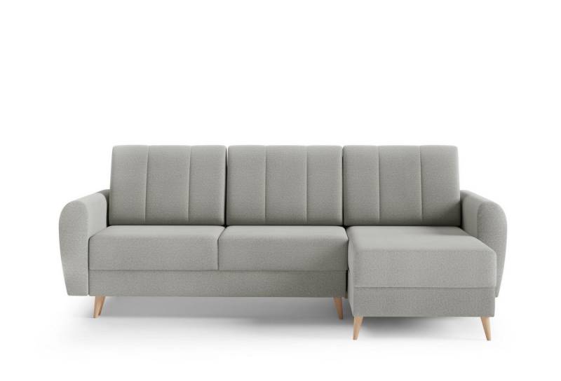 MOEBLO Ecksofa DEILA I, Couch für Wohnzimmer, Schlafsofa Sofagarnitur Sofa Eckcouch L-Form Wohnlandschaft mit 3 Rückenkissen - (BxHxT): 240x90x140 cm, mit Schlaffunktion und Bettkasten von MOEBLO