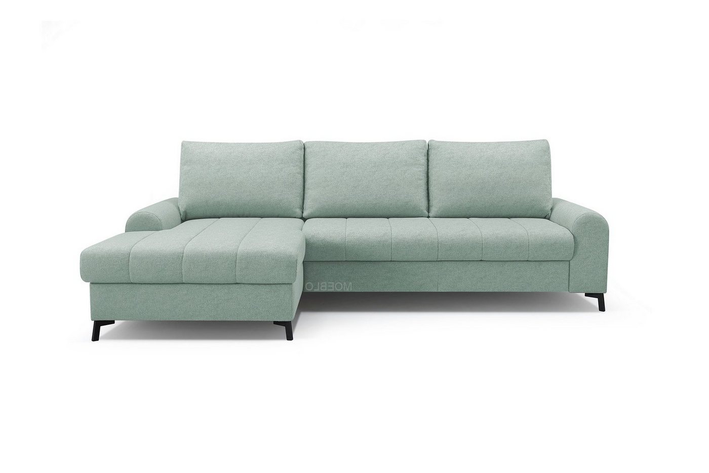 MOEBLO Ecksofa DELICE, Eckcouch mit Bettfunktion Couch L-Form Polstergarnitur Wohnlandschaft Polstersofa mit Ottomane Couchgranitur Sofa, mit Schlaffunktion und Bettkasten, - (BxHxT): 252x88x168 cm von MOEBLO