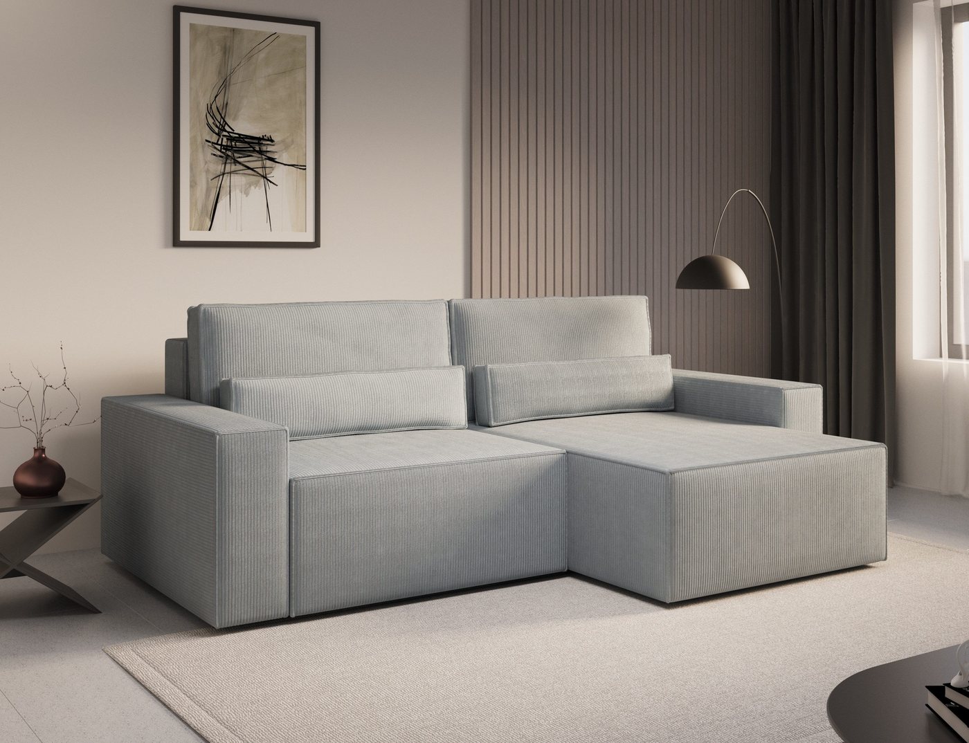 MOEBLO Ecksofa DENVER MINI aus Cord, Ottomane beidseitig montierbar Couch Cord für Wohnzimmer Schlafsofa Sofagarnitur Sofa Eckcouch L-Form Cordstoff, mit Schlaffunktion und Bettkasten MOEBLO Ecksofa DENVER MINI aus Cord, Ottomane beidseitig montierbar Couch Cord für Wohnzimmer Schlafsofa Sofagarnitur Sofa Eckcouch L-Form Cordstoff, mit Schlaffunktion und Bettkasten von MOEBLO