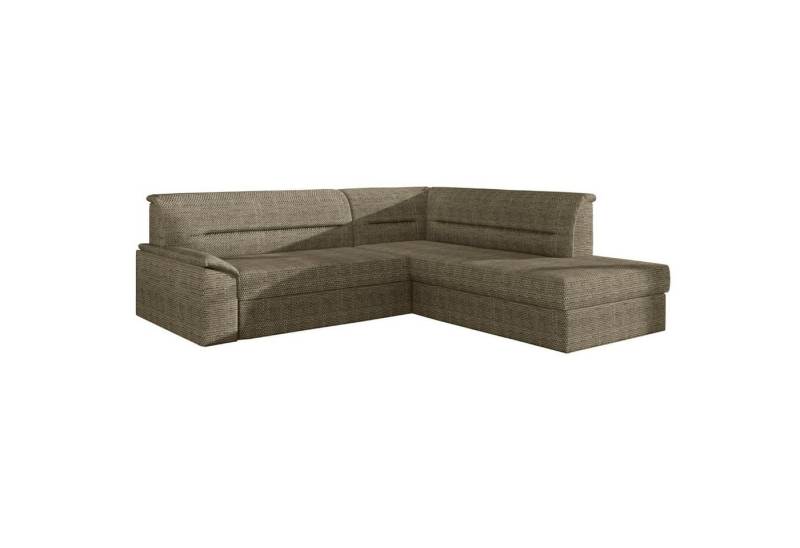 MOEBLO Ecksofa FLORIANO, Eckcouch Schlafsofa Sofa Couch L-Form Polstergarnitur Wohnlandschaft Polstersofa mit Ottomane Couchgranitur, mit Schlaffunktion und Bettkasten von MOEBLO