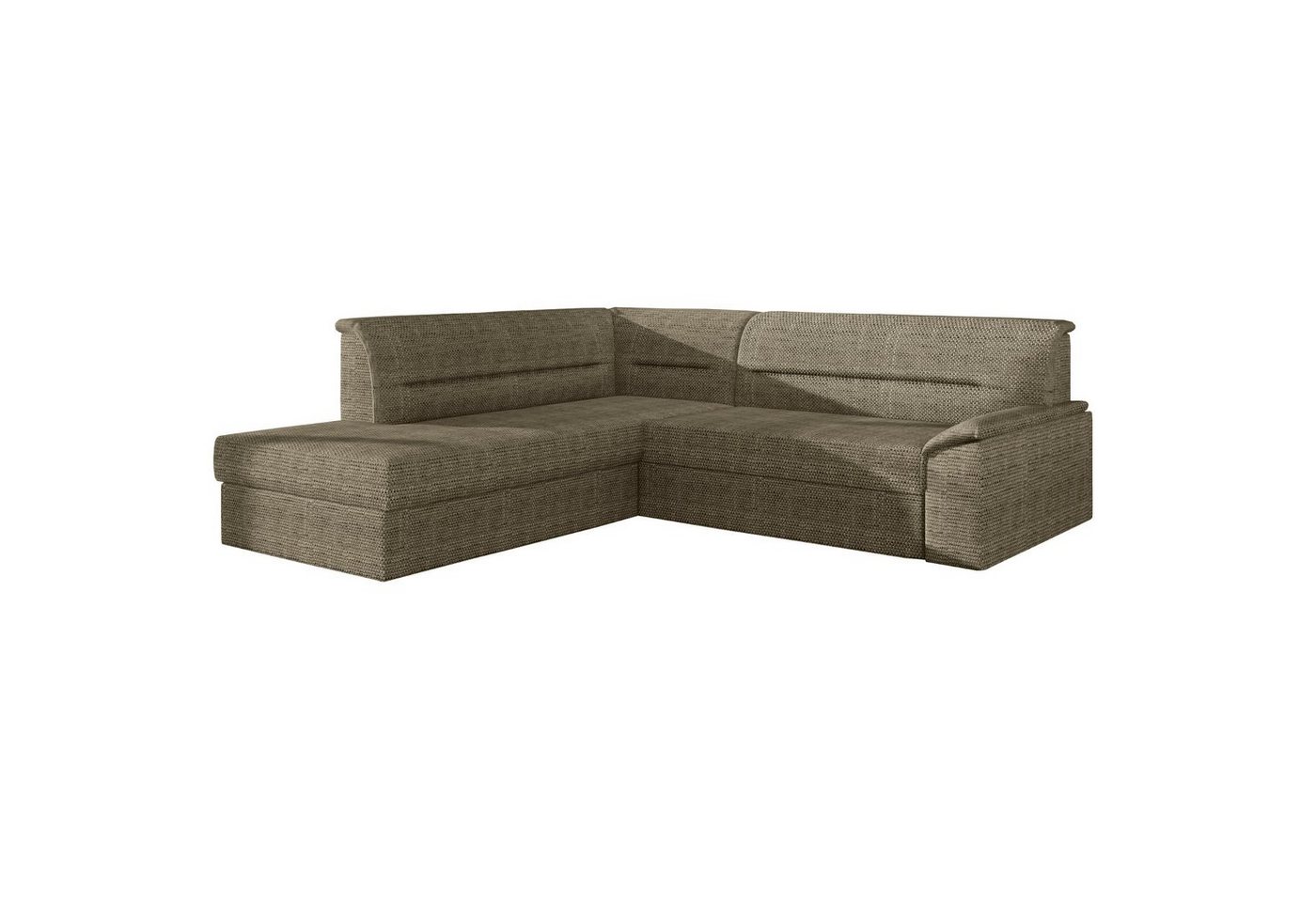 MOEBLO Ecksofa FLORIANO, Eckcouch Schlafsofa Sofa Couch L-Form Polstergarnitur Wohnlandschaft Polstersofa mit Ottomane Couchgranitur, mit Schlaffunktion und Bettkasten, - (BxHxT): 255x212x90cm von MOEBLO