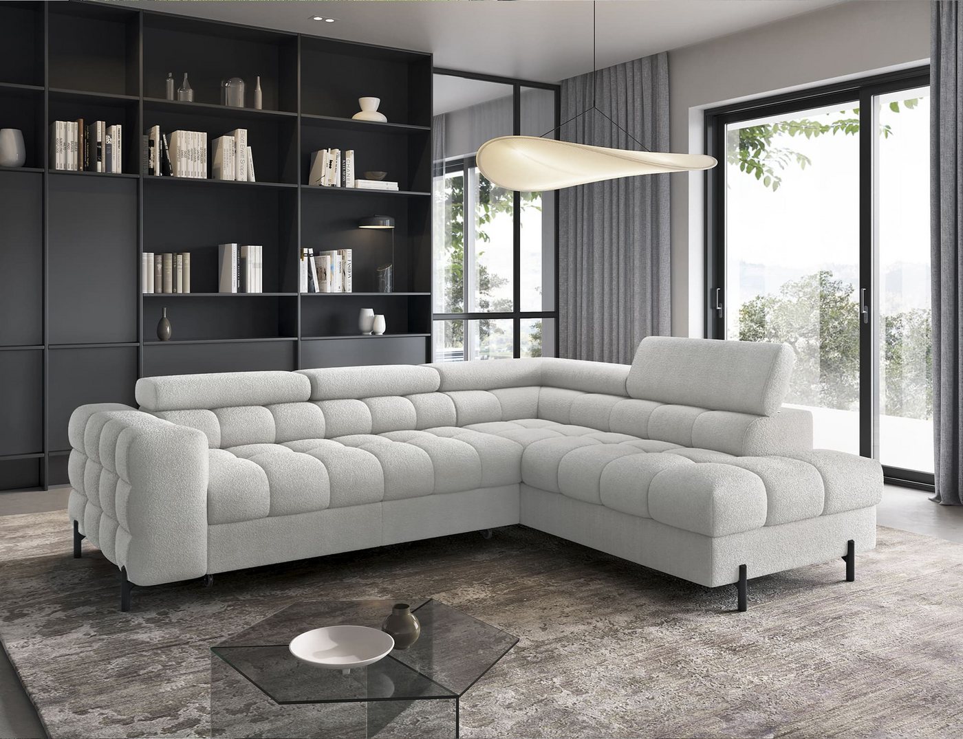 MOEBLO Ecksofa Ferrucio, modernes Schlafsofa mit Bettkasten & verstellbaren Kopfstützen, Wohnlandschaft mit Schlaffunktion, Eckcouch Wohnlandschaft Sofa mit Ottomane Eckgarnitur Polsterecke, (BxHxT):276 x 72–93 x 200 cm MOEBLO Ecksofa Ferrucio, modernes Schlafsofa mit Bettkasten & verstellbaren Kopfstützen, Wohnlandschaft mit Schlaffunktion, Eckcouch Wohnlandschaft Sofa mit Ottomane Eckgarnitur Polsterecke, (BxHxT):276 x 72–93 x 200 cm von MOEBLO