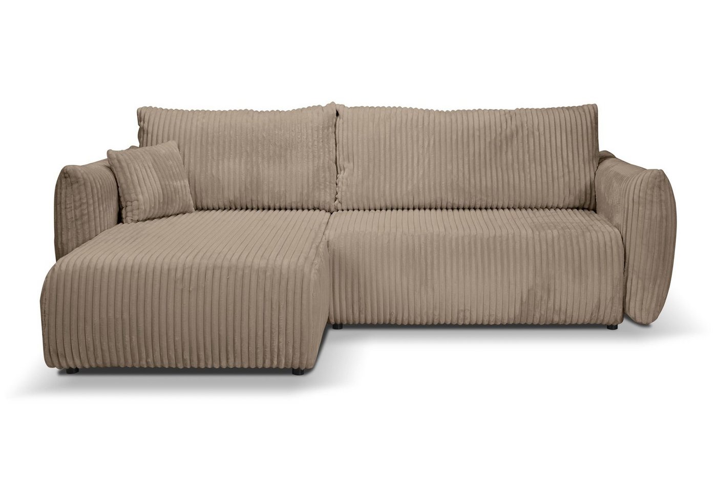 MOEBLO Ecksofa HALLORA, Eckcouch Couch Sofa L-Form Polstergarnitur Wohnlandschaft Polstersofa mit Universelle Ottomane, mit Schlaffunktion und Bettkasten, - (BxHxT): 257x88x177 cm von MOEBLO