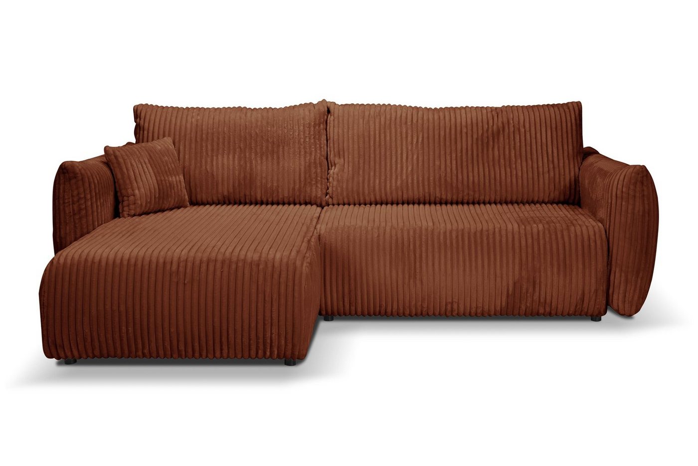 MOEBLO Ecksofa HALLORA, Eckcouch Couch Sofa L-Form Polstergarnitur Wohnlandschaft Polstersofa mit Universelle Ottomane, mit Schlaffunktion und Bettkasten, - (BxHxT): 257x88x177 cm von MOEBLO