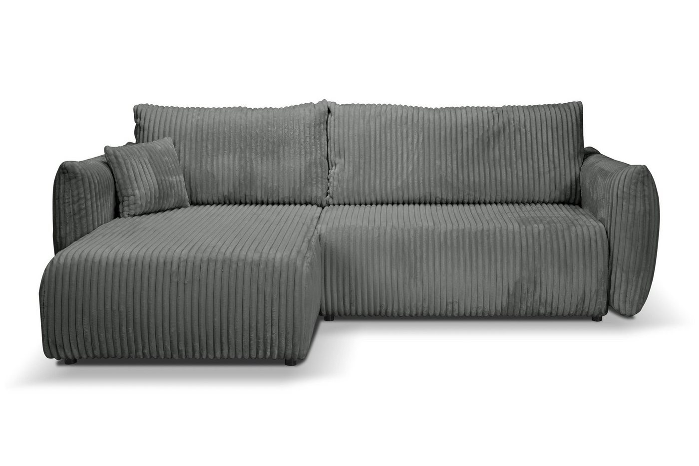 MOEBLO Ecksofa HALLORA, Eckcouch Couch Sofa L-Form Polstergarnitur Wohnlandschaft Polstersofa mit Universelle Ottomane, mit Schlaffunktion und Bettkasten, - (BxHxT): 257x88x177 cm von MOEBLO