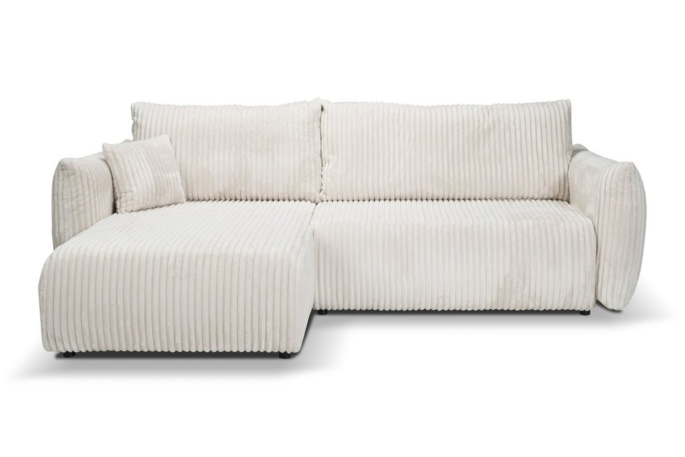 MOEBLO Ecksofa HALLORA, Eckcouch Couch Sofa L-Form Polstergarnitur Wohnlandschaft Polstersofa mit Universelle Ottomane, mit Schlaffunktion und Bettkasten, - (BxHxT): 257x88x177 cm von MOEBLO