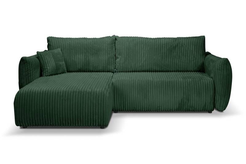 MOEBLO Ecksofa HALLORA, Eckcouch Couch Sofa L-Form Polstergarnitur Wohnlandschaft Polstersofa mit Universelle Ottomane, mit Schlaffunktion und Bettkasten von MOEBLO