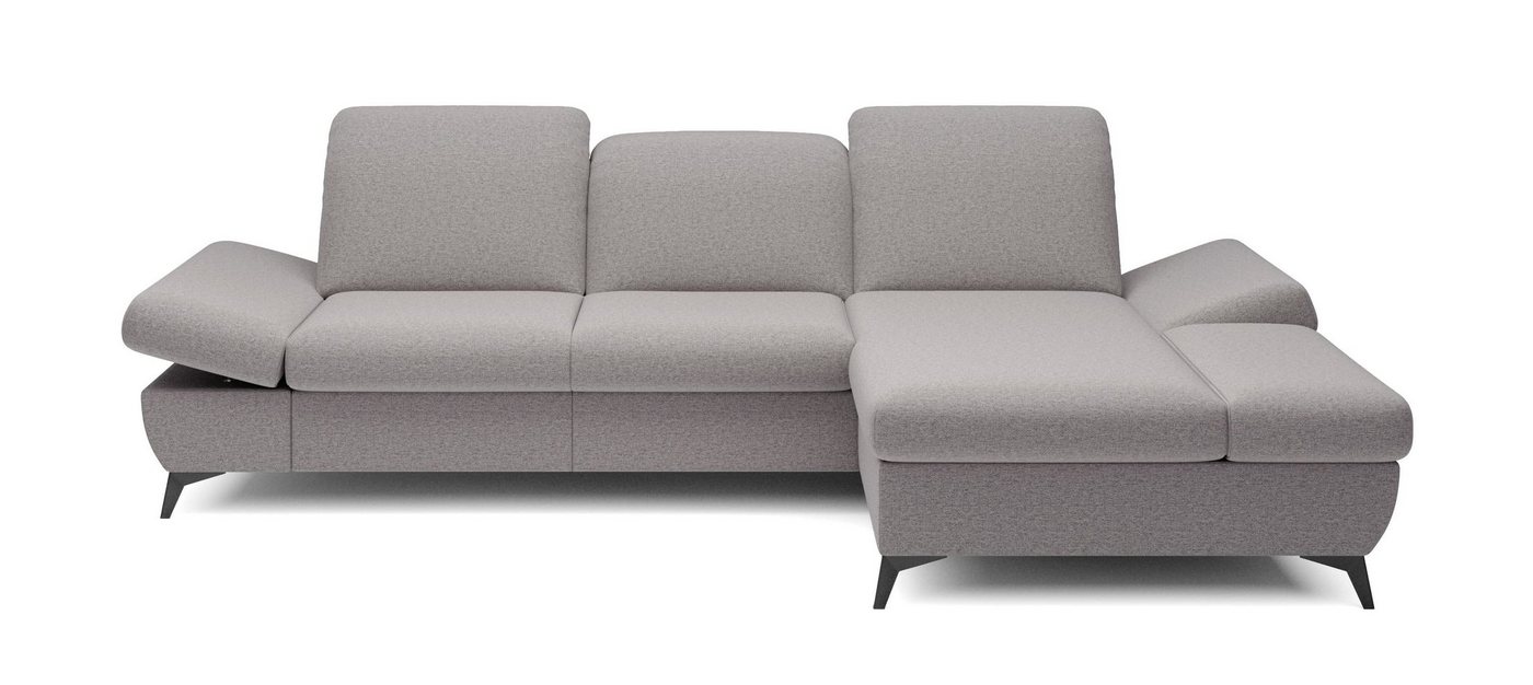 MOEBLO Ecksofa HARPY, mit Schlaffunktion mit Bettkasten, Eckcouch Wohnlandschaft Sofa mit Ottomane Eckgarnitur Polsterecke, Kopfstützen und Armlehnen verstellbar, (BxHxT):283x86x172 cm von MOEBLO