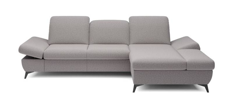 MOEBLO Ecksofa HARPY, mit Schlaffunktion mit Bettkasten, Eckcouch Wohnlandschaft Sofa mit Ottomane Eckgarnitur Polsterecke, Kopfstützen und Armlehnen verstellbar von MOEBLO