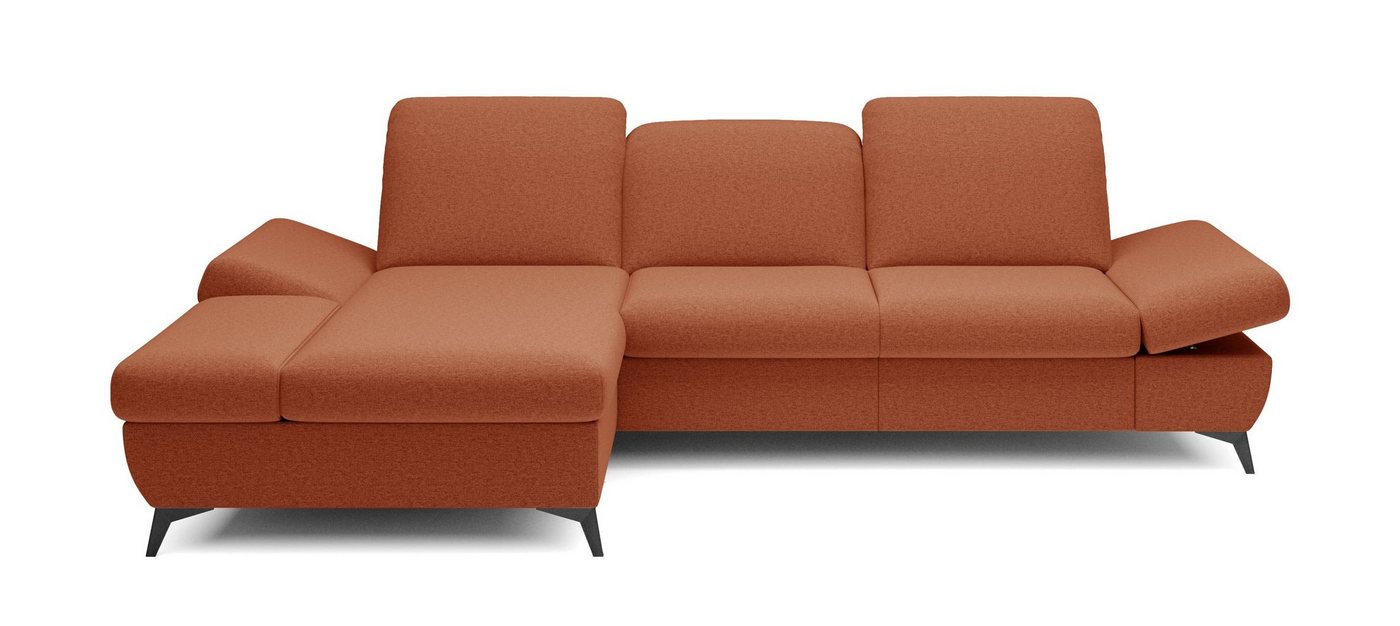 MOEBLO Ecksofa HARPY, mit Schlaffunktion mit Bettkasten, Eckcouch Wohnlandschaft Sofa mit Ottomane Eckgarnitur Polsterecke, Kopfstützen und Armlehnen verstellbar von MOEBLO