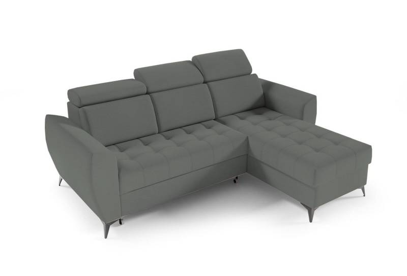 MOEBLO Ecksofa IDAHO I, Couch für Wohnzimmer, Schlafsofa Sofagarnitur Sofa Eckcouch L-Form Wohnlandschaft, Verstellbaren Kopfstützen - (BxHxT): 235x93/109x176 cm, mit Schlaffunktion und Bettkasten von MOEBLO