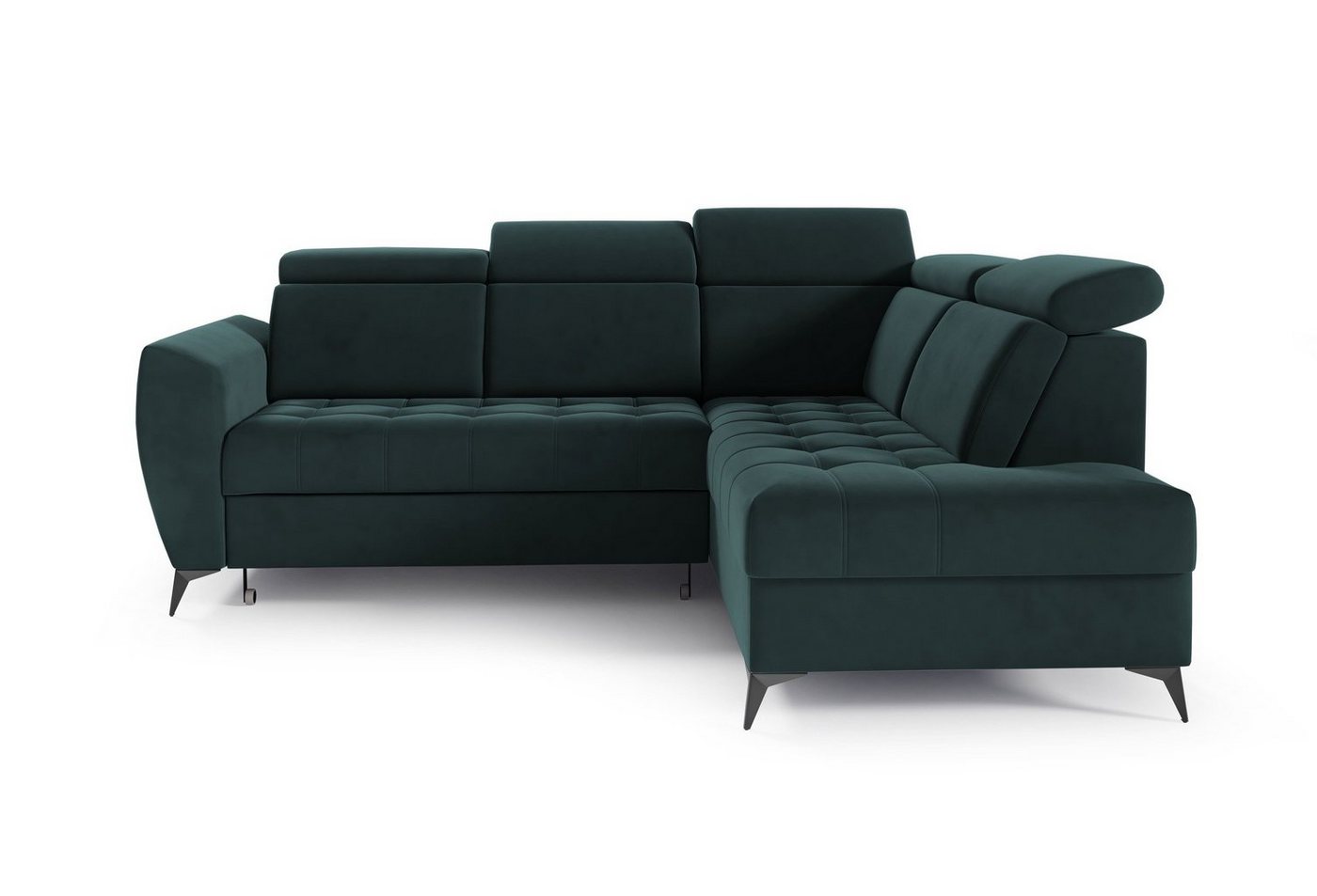 MOEBLO Ecksofa IDAHO II, Couch für Wohnzimmer, Schlafsofa Sofagarnitur Sofa Eckcouch L-Form Wohnlandschaft, Verstellbaren Kopfstützen - (BxHxT): 266x93/109x204 cm, mit Schlaffunktion und Bettkasten von MOEBLO