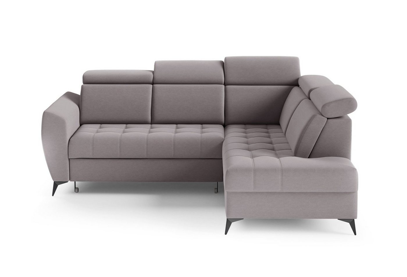 MOEBLO Ecksofa IDAHO II, Couch für Wohnzimmer, Schlafsofa Sofagarnitur Sofa Eckcouch L-Form Wohnlandschaft, Verstellbaren Kopfstützen - (BxHxT): 266x93/109x204 cm, mit Schlaffunktion und Bettkasten von MOEBLO