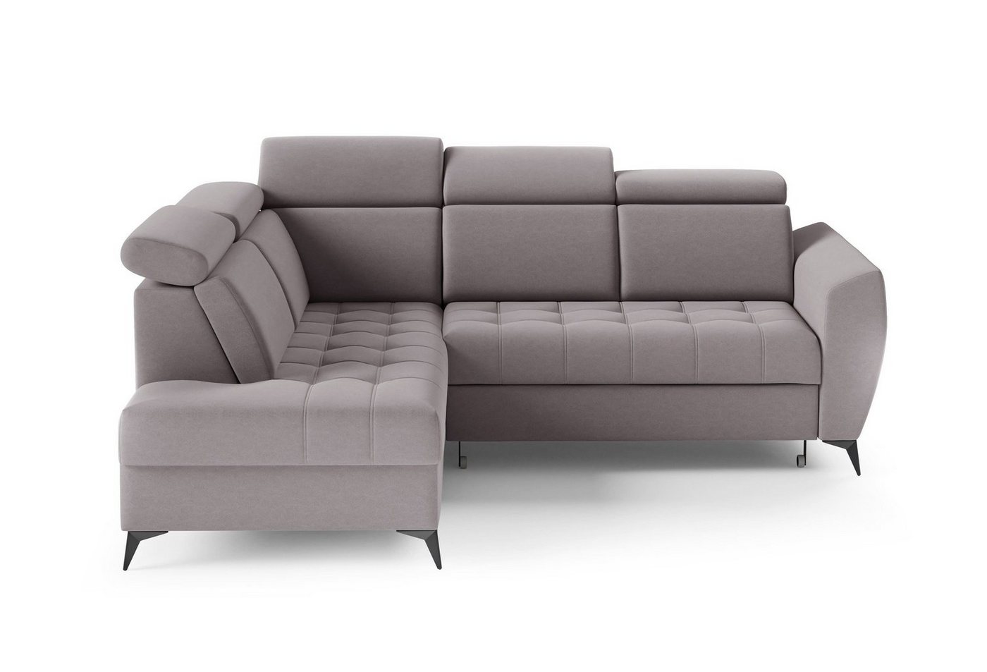 MOEBLO Ecksofa IDAHO II, Couch für Wohnzimmer, Schlafsofa Sofagarnitur Sofa Eckcouch L-Form Wohnlandschaft, Verstellbaren Kopfstützen - (BxHxT): 266x93/109x204 cm, mit Schlaffunktion und Bettkasten von MOEBLO