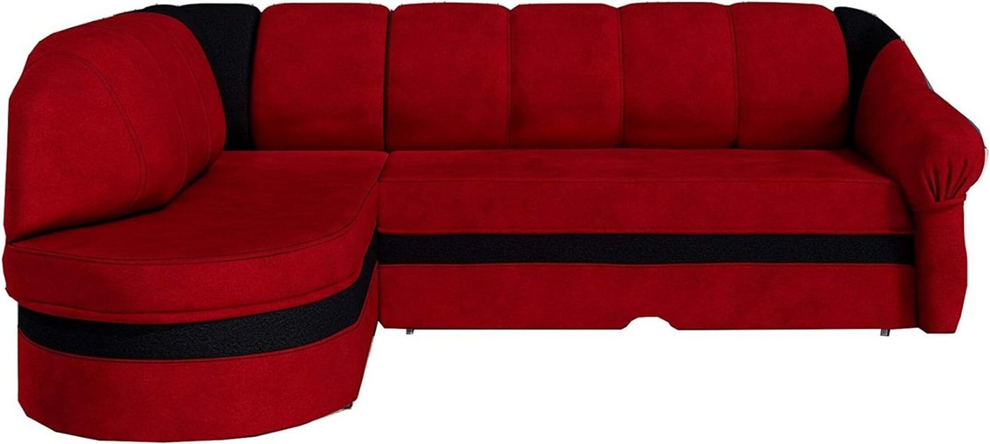 MOEBLO Ecksofa JULIANO, Eckcouch mit Bettfunktion Couch L-Form Polstergarnitur Polstersofa mit Ottomane Couchgranitur Sofa, mit Schlaffunktion und Bettkasten, - (BxHxT): 250x85x180 cm von MOEBLO