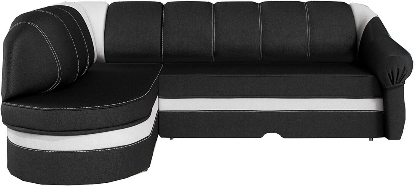 MOEBLO Ecksofa JULIANO, Eckcouch mit Bettfunktion Couch L-Form Polstergarnitur Polstersofa mit Ottomane Couchgranitur Sofa, mit Schlaffunktion und Bettkasten, - (BxHxT): 250x85x180 cm von MOEBLO