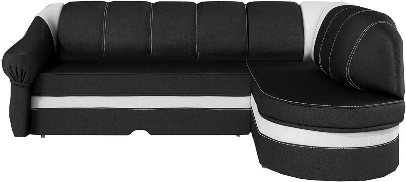 MOEBLO Ecksofa JULIANO, Eckcouch mit Bettfunktion Couch L-Form Polstergarnitur Polstersofa mit Ottomane Couchgranitur Sofa, mit Schlaffunktion und Bettkasten, - (BxHxT): 250x85x180 cm von MOEBLO