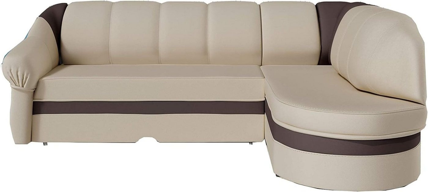 MOEBLO Ecksofa JULIANO, Eckcouch mit Bettfunktion Couch L-Form Polstergarnitur Polstersofa mit Ottomane Couchgranitur Sofa, mit Schlaffunktion und Bettkasten, - (BxHxT): 250x85x180 cm von MOEBLO