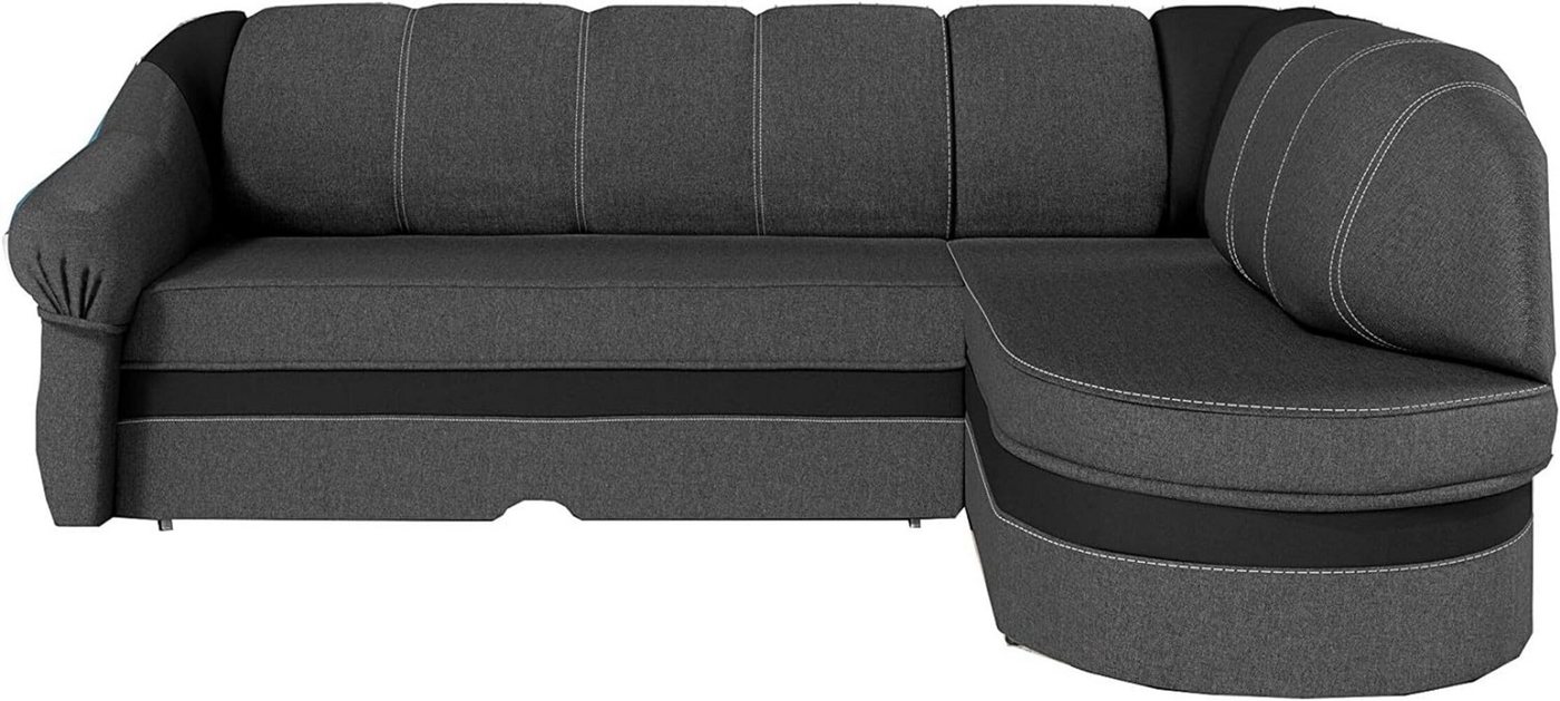 MOEBLO Ecksofa JULIANO, Eckcouch mit Bettfunktion Couch L-Form Polstergarnitur Polstersofa mit Ottomane Couchgranitur Sofa, mit Schlaffunktion und Bettkasten, - (BxHxT): 250x85x180 cm von MOEBLO