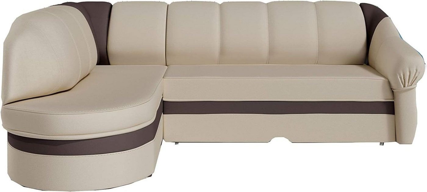 MOEBLO Ecksofa JULIANO, Eckcouch mit Bettfunktion Couch L-Form Polstergarnitur Polstersofa mit Ottomane Couchgranitur Sofa, mit Schlaffunktion und Bettkasten, - (BxHxT): 250x85x180 cm von MOEBLO