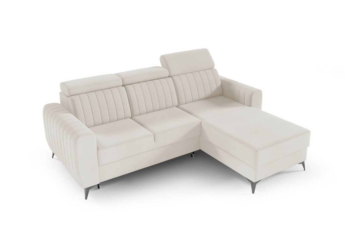 MOEBLO Ecksofa MOSTA I, Couch für Wohnzimmer, Schlafsofa Sofagarnitur Sofa Eckcouch L-Form Wohnlandschaft, Verstellbaren Kopfstützen - (BxHxT): 238x93/109x176 cm, mit Bettkasten und Schlaffunktion von MOEBLO