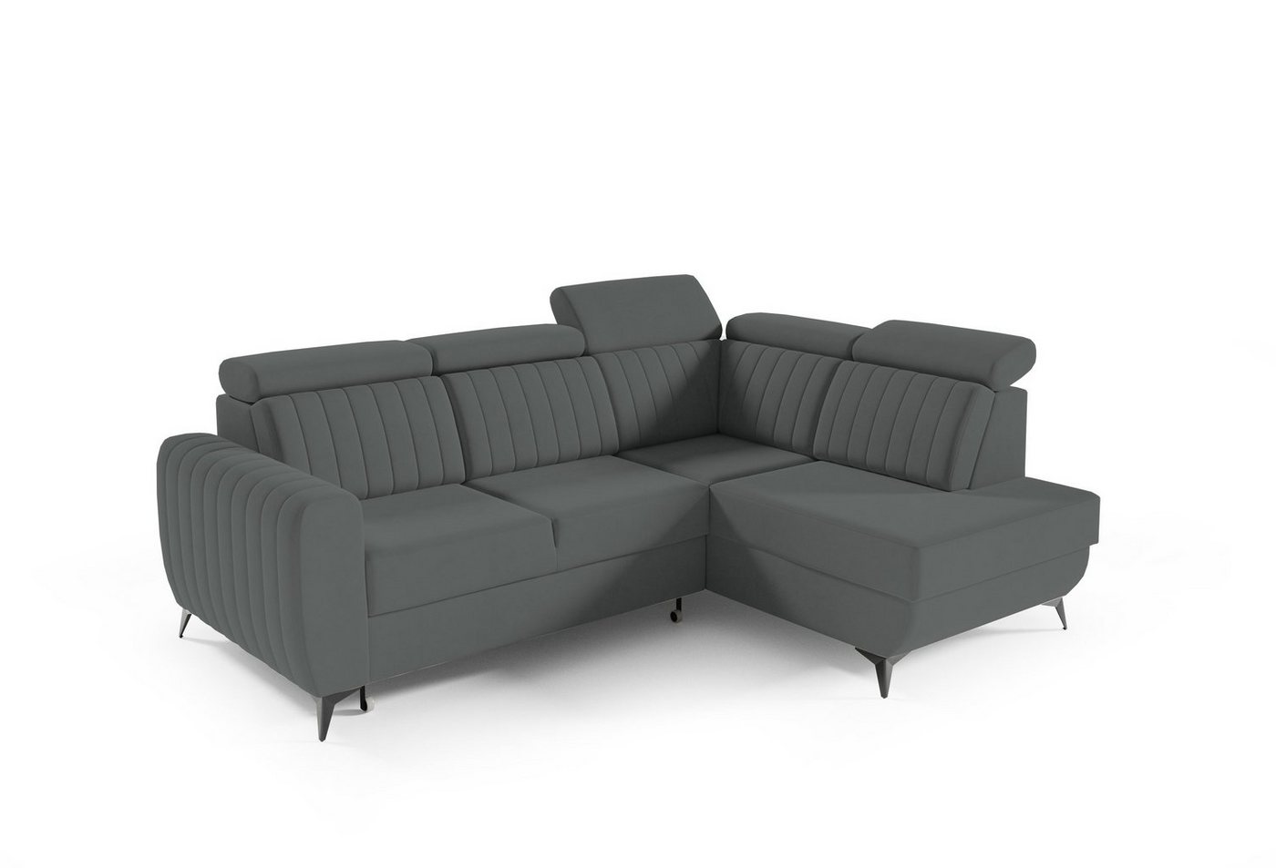 MOEBLO Ecksofa MOSTA II, Couch für Wohnzimmer, Schlafsofa Sofagarnitur Sofa Eckcouch L-Form Wohnlandschaft, Verstellbaren Kopfstützen- (BxHxT): 268x93/109x204 cm, mit Schlaffunktion und Bettkasten von MOEBLO