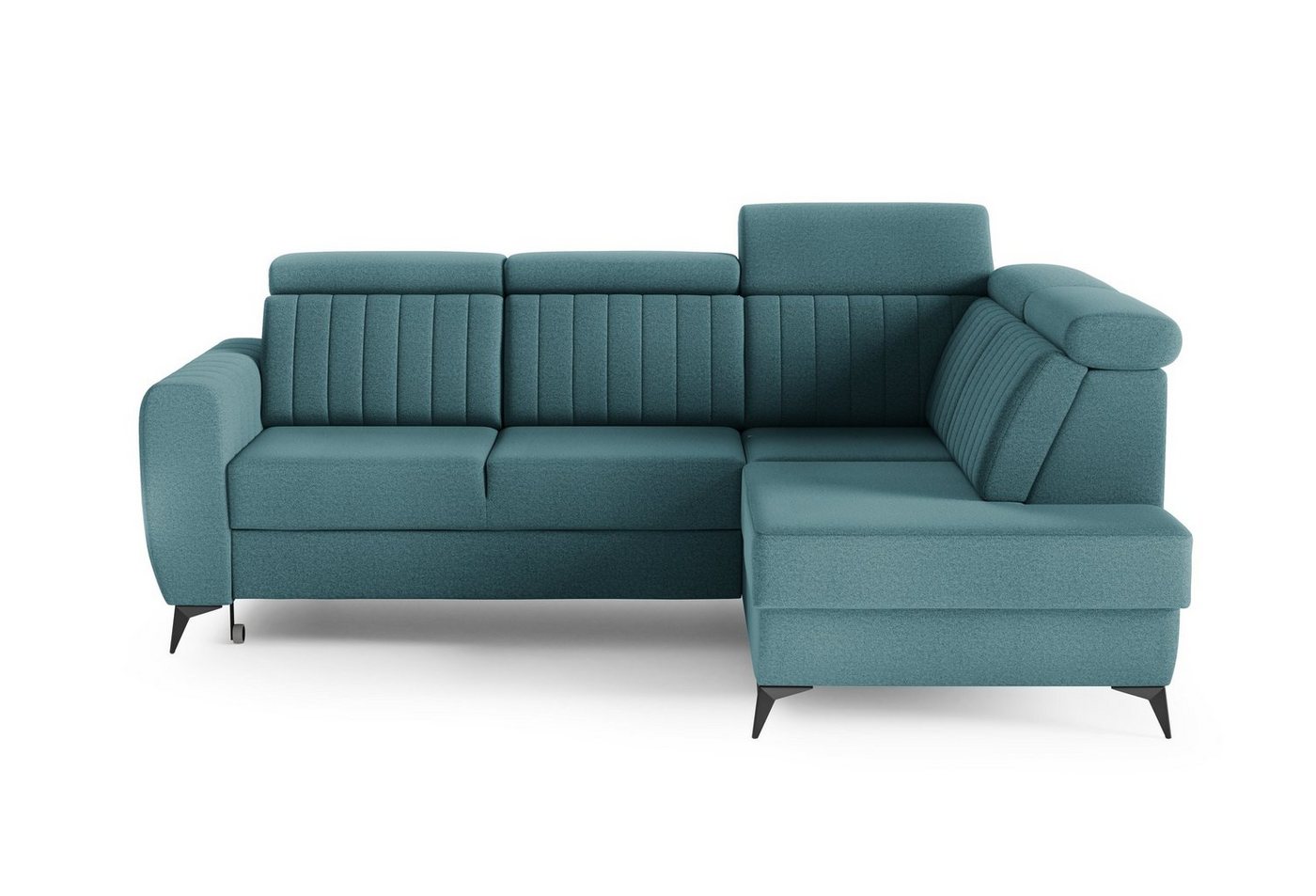 MOEBLO Ecksofa MOSTA II, Couch für Wohnzimmer, Schlafsofa Sofagarnitur Sofa Eckcouch L-Form Wohnlandschaft, Verstellbaren Kopfstützen- (BxHxT): 268x93/109x204 cm, mit Schlaffunktion und Bettkasten von MOEBLO