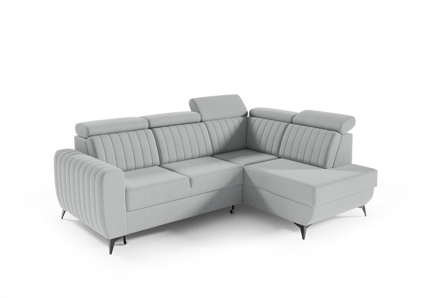 MOEBLO Ecksofa MOSTA II, Couch für Wohnzimmer, Schlafsofa Sofagarnitur Sofa Eckcouch L-Form Wohnlandschaft, Verstellbaren Kopfstützen- (BxHxT): 268x93/109x204 cm, mit Schlaffunktion und Bettkasten von MOEBLO