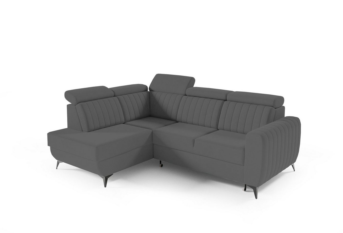 MOEBLO Ecksofa MOSTA II, Couch für Wohnzimmer, Schlafsofa Sofagarnitur Sofa Eckcouch L-Form Wohnlandschaft, Verstellbaren Kopfstützen- (BxHxT): 268x93/109x204 cm, mit Schlaffunktion und Bettkasten von MOEBLO