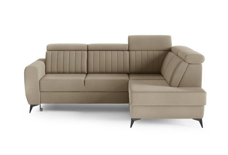 MOEBLO Ecksofa MOSTA II, Couch für Wohnzimmer, Schlafsofa Sofagarnitur Sofa Eckcouch L-Form Wohnlandschaft, Verstellbaren Kopfstützen- (BxHxT): 268x93/109x204 cm, mit Schlaffunktion und Bettkasten von MOEBLO