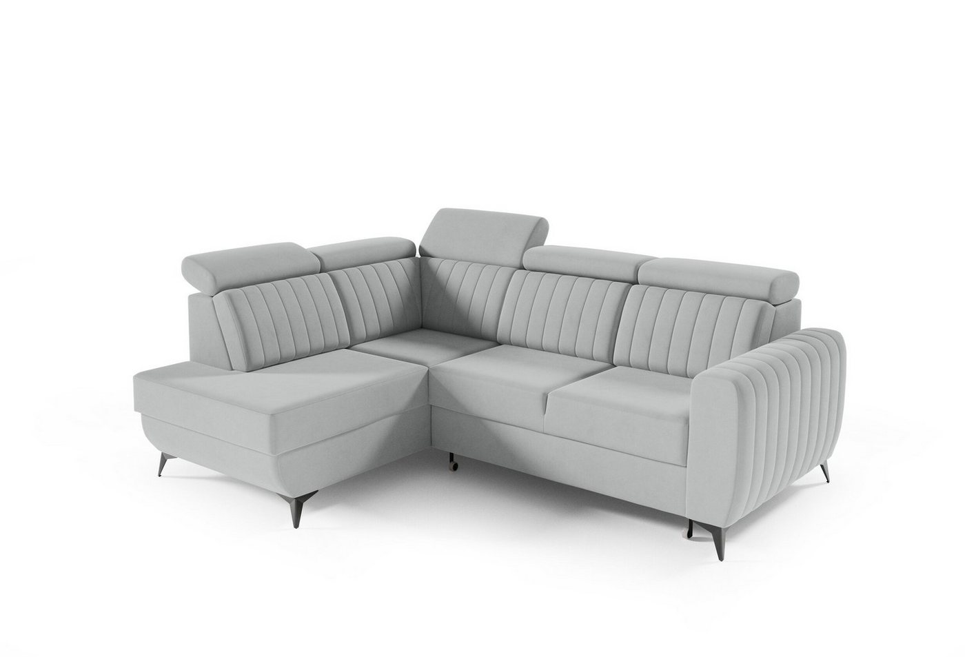 MOEBLO Ecksofa MOSTA II, Couch für Wohnzimmer, Schlafsofa Sofagarnitur Sofa Eckcouch L-Form Wohnlandschaft, Verstellbaren Kopfstützen- (BxHxT): 268x93/109x204 cm, mit Schlaffunktion und Bettkasten von MOEBLO