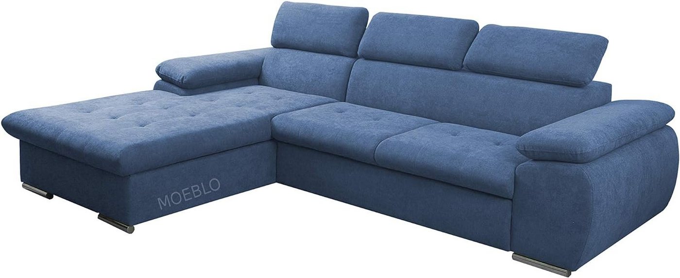 MOEBLO Ecksofa Nilux, Sofa Couch L-Form Polsterecke für Wohnzimmer, Schlafsofa Sofagarnitur Wohnlandschaft, mit Bettkasten und Schlaffunktion von MOEBLO