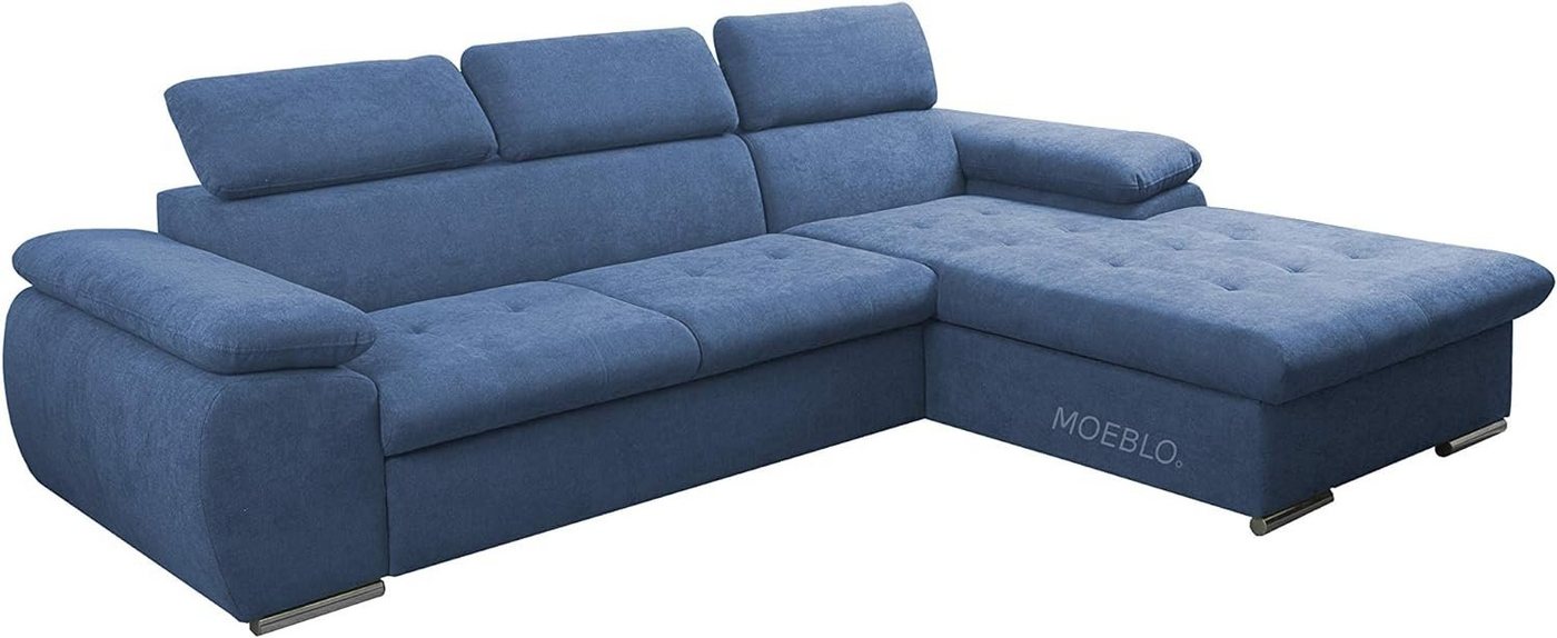 MOEBLO Ecksofa Nilux, Sofa Couch L-Form Polsterecke für Wohnzimmer, Schlafsofa Sofagarnitur Wohnlandschaft, mit Bettkasten und Schlaffunktion von MOEBLO