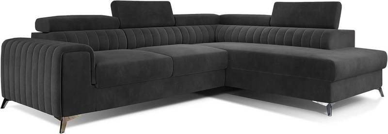 MOEBLO Ecksofa OLIVIER, mit Schlaffunktion und Bettkasten, Couch für Wohnzimmer, Schlafsofa Sofagarnitur L-Form Wohnlandschaft mit Bettfunktion, mit Schlaffunktion von MOEBLO