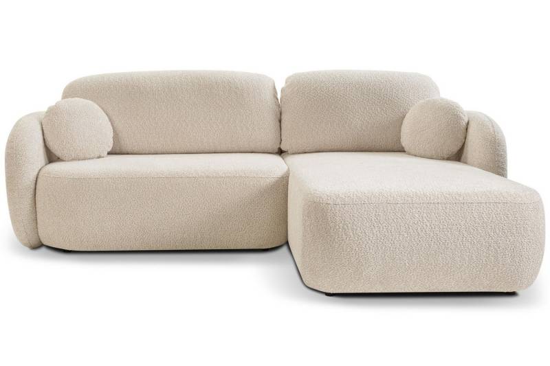 MOEBLO Ecksofa Olena, Stylvolles Design mit Rundungen, Schlaffunktion & praktischem Bettkasten für maximalen Komfort im Wohnzimmer, Eckcouch Wohnlandschaft Sofa mit Ottomane Eckgarnitur Polsterecke, (BxHxT): 248 x 86,5 x 174 cm von MOEBLO