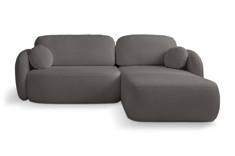 MOEBLO Ecksofa Olena, Stylvolles Design mit Rundungen, Schlaffunktion & praktischem Bettkasten für maximalen Komfort im Wohnzimmer, Eckcouch Wohnlandschaft Sofa mit Ottomane Eckgarnitur Polsterecke, (BxHxT): 248 x 86,5 x 174 cm von MOEBLO