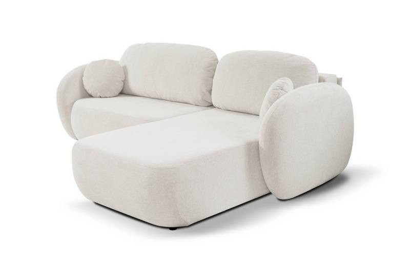 MOEBLO Ecksofa Olena, Stylvolles Design mit Rundungen, Schlaffunktion & praktischem Bettkasten für maximalen Komfort im Wohnzimmer, Eckcouch Wohnlandschaft Sofa mit Ottomane Eckgarnitur Polsterecke, (BxHxT): 248 x 86,5 x 174 cm von MOEBLO
