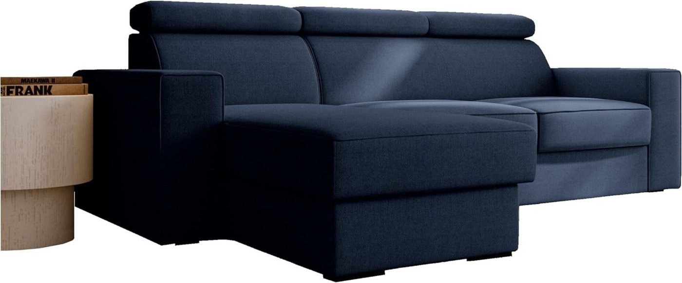 MOEBLO Ecksofa ROSALINE, Couch für Wohnzimmer, Schlafsofa Sofagarnitur Sofa Eckcouch L-Form Wohnlandschaft, Universelle Ottomane, mit Schlaffunktion und 2x Bettkasten, (BxHxT): 249x98x165 cm von MOEBLO