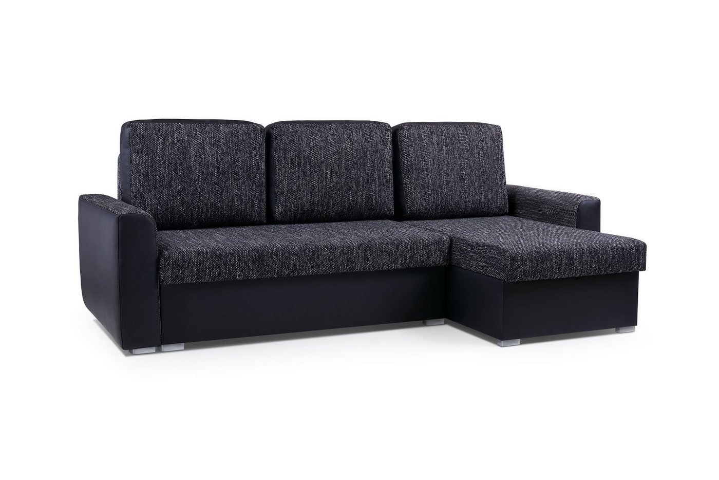 MOEBLO Ecksofa SILVA, Eckcouch mit Bettfunktion Couch L-Form Polstergarnitur Wohnlandschaft Polstersofa mit Universelle Ottomane Couchgranitur Sofa, mit Schlaffunktion und Bettkasten, - (BxHxT): 237x89x90 cm von MOEBLO