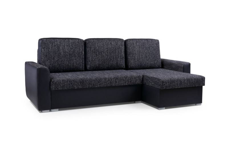 MOEBLO Ecksofa SILVA, Eckcouch mit Bettfunktion Couch L-Form Polstergarnitur Wohnlandschaft Polstersofa mit Universelle Ottomane Couchgranitur Sofa, mit Schlaffunktion und Bettkasten von MOEBLO