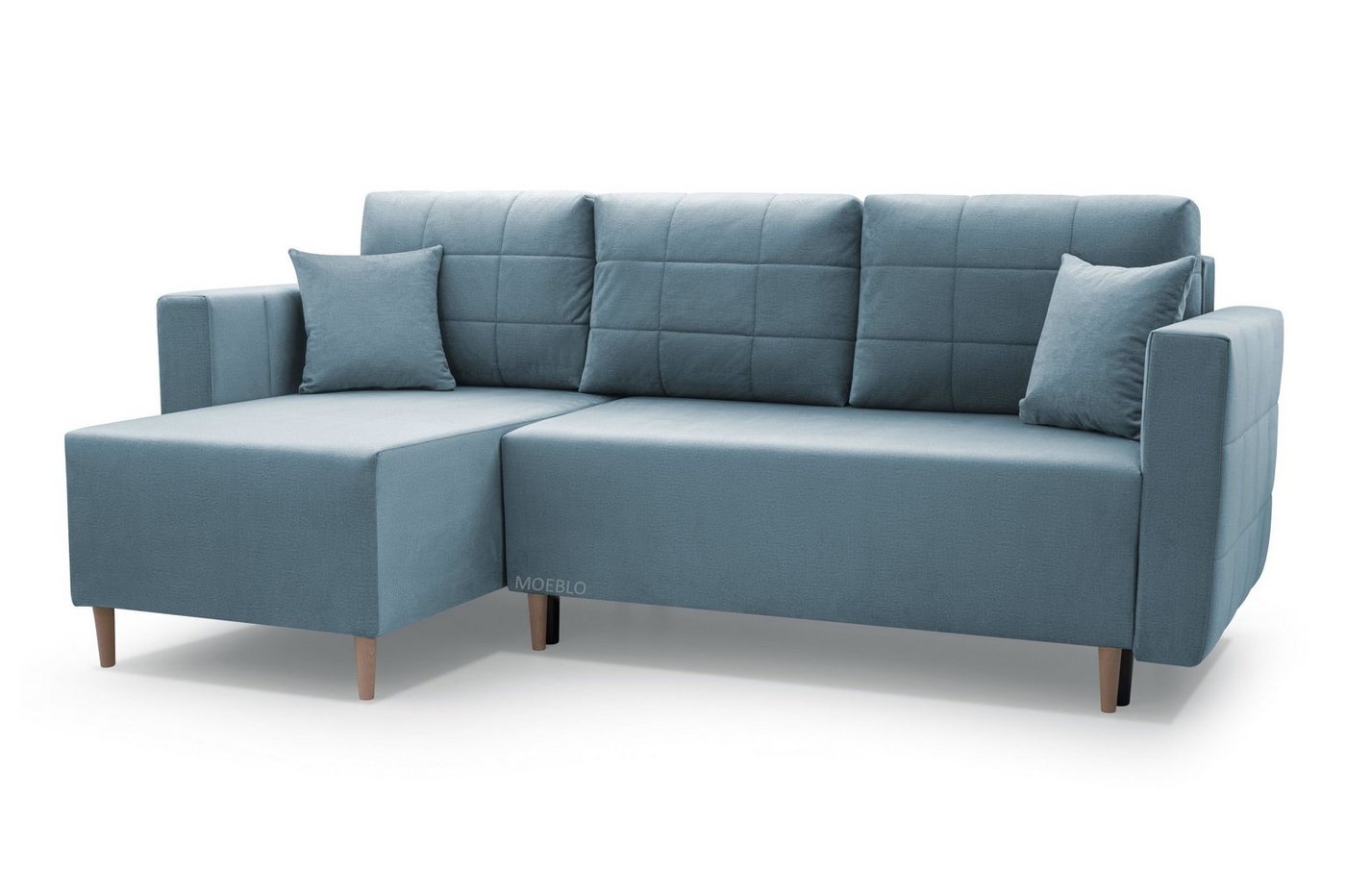 MOEBLO Ecksofa Santos, mit Schlaffunktion mit Bettkasten Eckcouch Wohnlandschaft Sofa mit Ottomane Eckgarnitur Polsterecke, (BxTxH):235x140x97cm, mit Relaxfunktion von MOEBLO