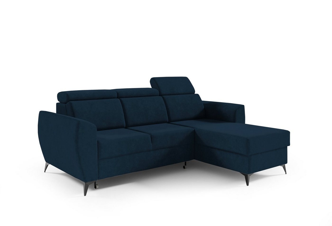 MOEBLO Ecksofa TESLIN I, Couch für Wohnzimmer, Schlafsofa Sofagarnitur Sofa Eckcouch L-Form Wohnlandschaft mit Bettfunktion, universelle Ottomane - (BxHxT): 235x93-109x176 cm, mit Bettkasten und Schlaffunktion von MOEBLO