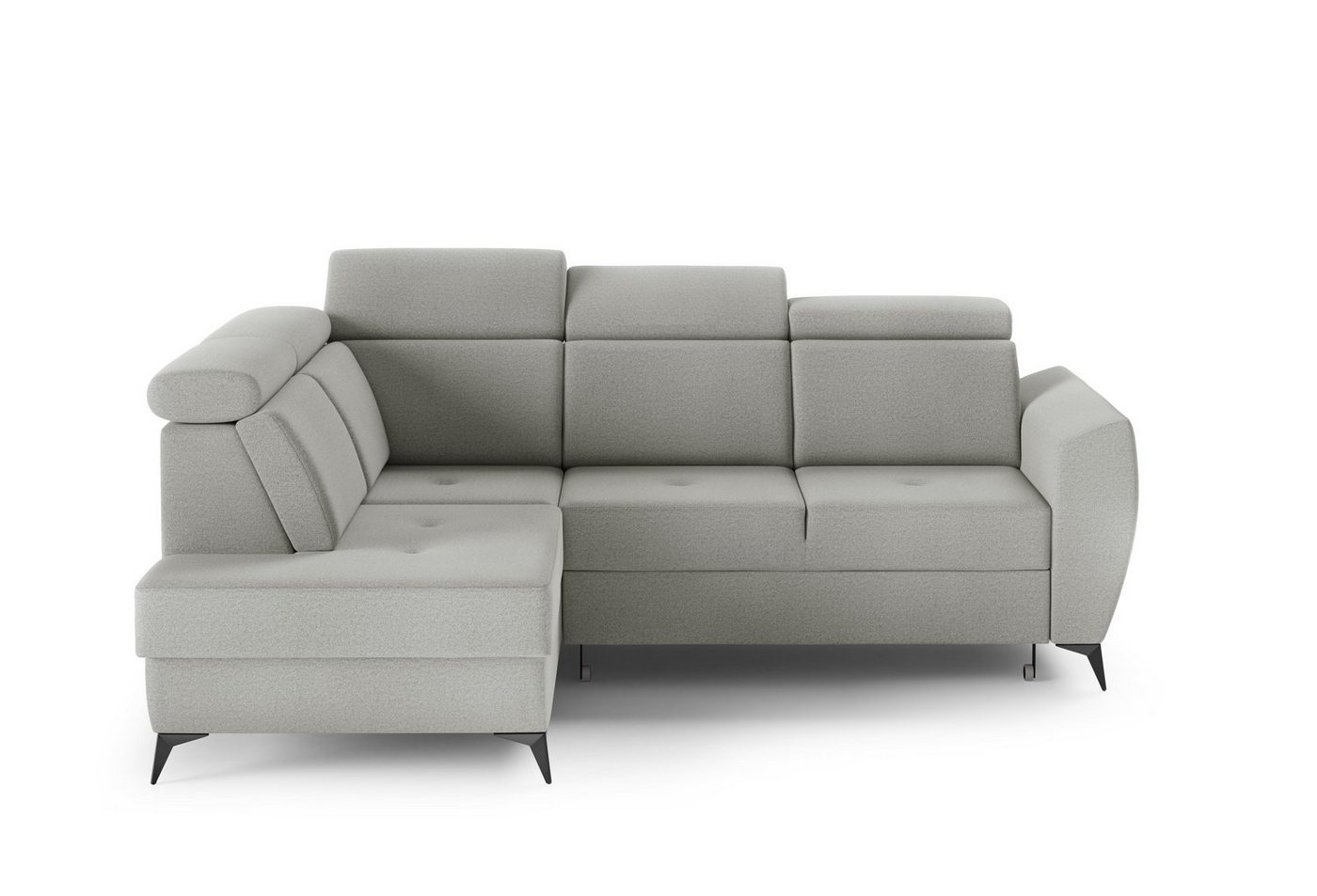 MOEBLO Ecksofa TESLIN II, Couch für Wohnzimmer, Schlafsofa Sofagarnitur Sofa Eckcouch L-Form Wohnlandschaft mit Bettfunktion - (BxHxT): 266x93-109x204 cm, mit Bettkasten und Schlaffunktion von MOEBLO