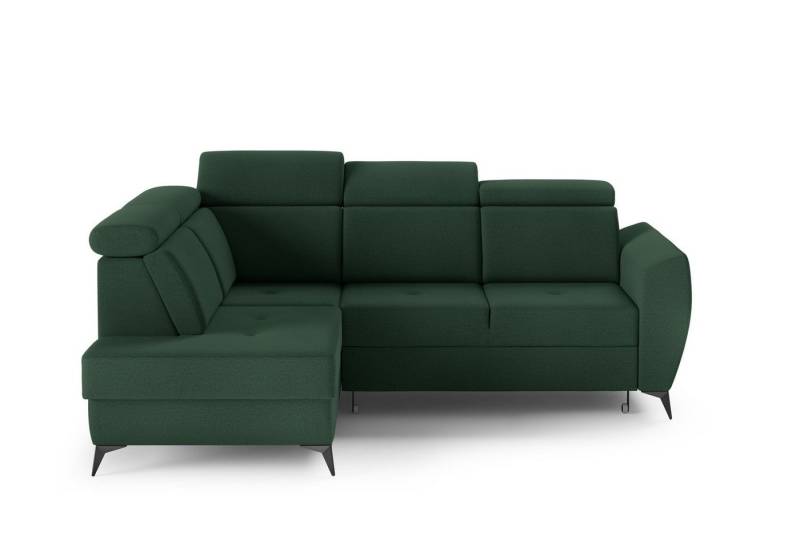 MOEBLO Ecksofa TESLIN II, Couch für Wohnzimmer, Schlafsofa Sofagarnitur Sofa Eckcouch L-Form Wohnlandschaft mit Bettfunktion - (BxHxT): 266x93-109x204 cm, mit Bettkasten und Schlaffunktion von MOEBLO