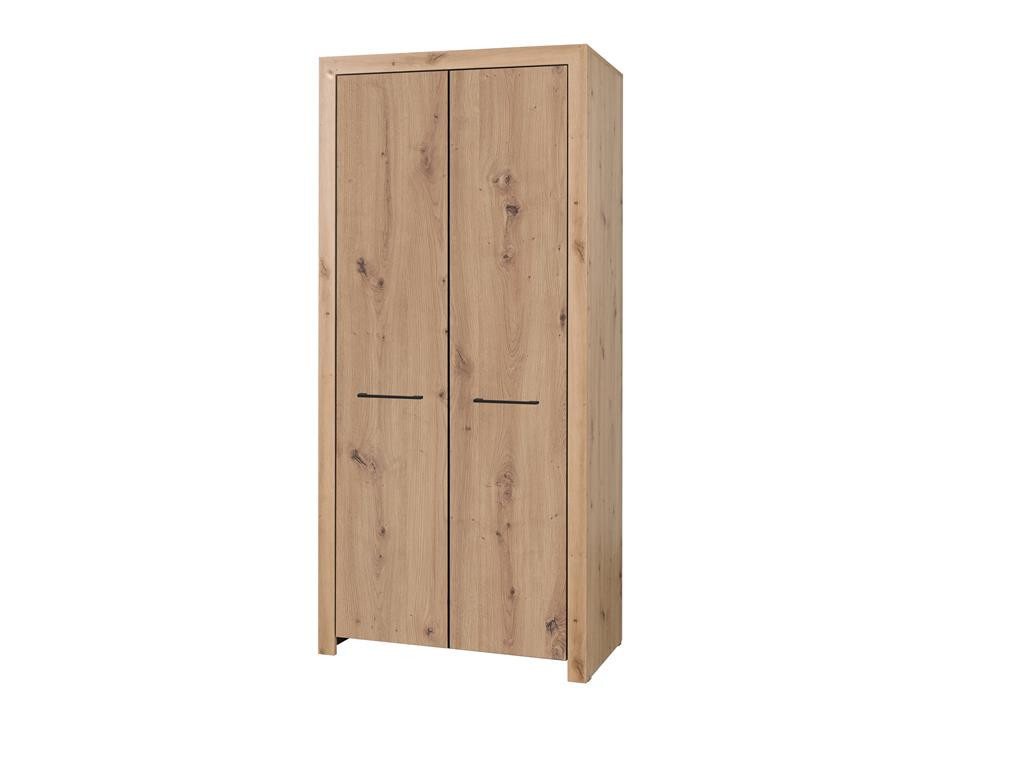 MOEBLO Kleiderschrank FERNO 93 (Drehtüren, 93 cm breit, Artisan Eiche – kompakt & modern, Kleiderschrank Schrank mit Drehtüren Kleiderschrank Artisan Eiche Schlafzimmermöbel) (BxHxT):93x200x52 cm von MOEBLO